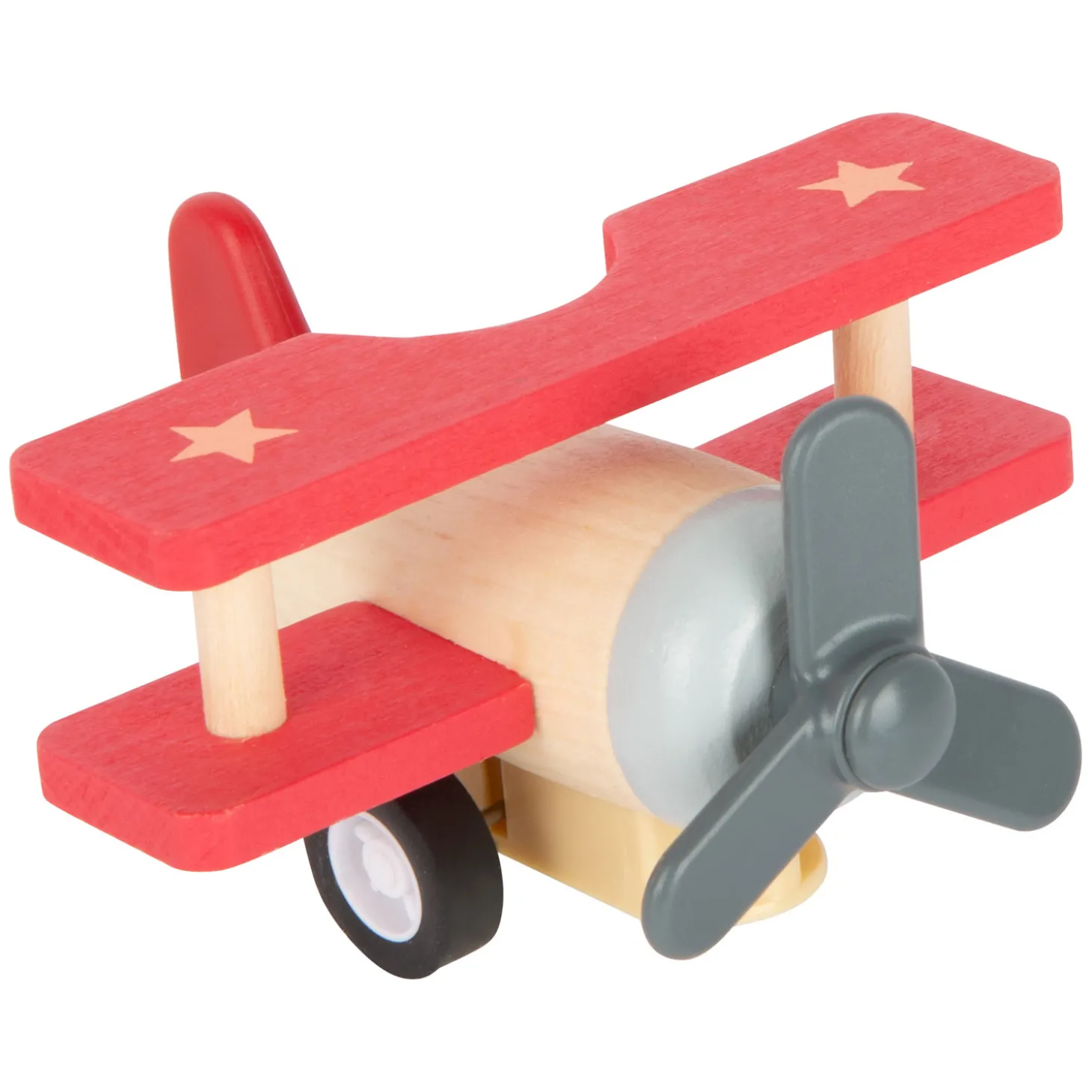 Small Foot - Houten Pull-back Vliegtuigen, Set van 3