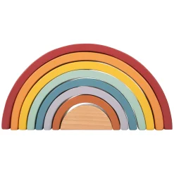 Small Foot - Houten Regenboog Bouw Bogen met Bal,