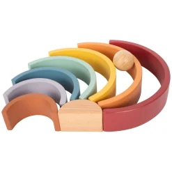 Small Foot - Houten Regenboog Bouw Bogen met Bal,