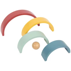 Small Foot - Houten Regenboog Bouw Bogen met Bal,