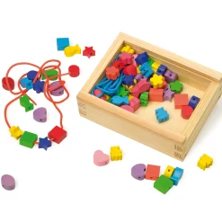 Small Foot  -  Houten Rijg Kralen, 84st.