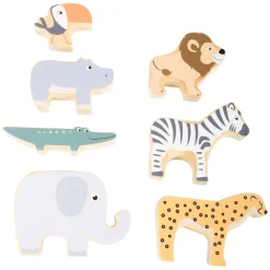 Small Foot - Houten Safaridieren Balansspel, 7dlg.