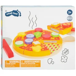 Small Foot - Houten Snij- en Speeleten Pizza Set, 21dlg.