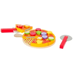 Small Foot - Houten Snij- en Speeleten Pizza Set, 21dlg.