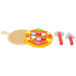 Small Foot - Houten Snij- en Speeleten Pizza Set, 21dlg.