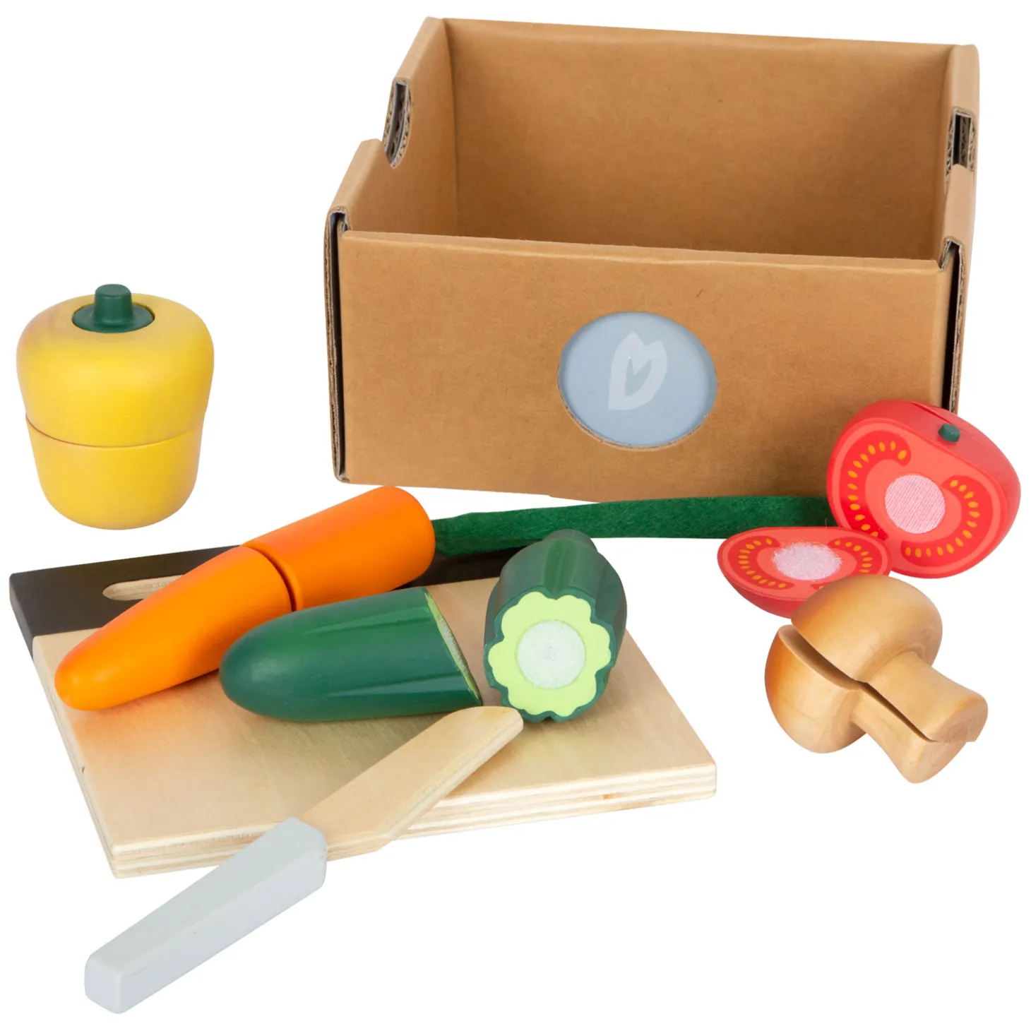 Small Foot - Houten Snij- en Speeleten Groenten Set, 13dlg.