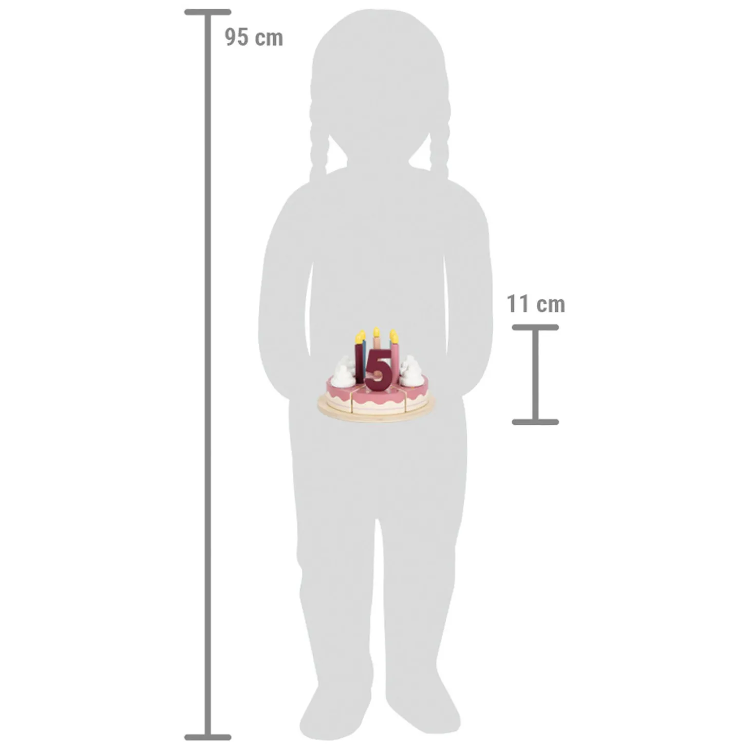 Small Foot - Houten Snijbare Verjaardagstaart, 18dlg.