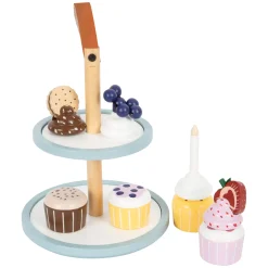 Small Foot - Houten Speeleten Etagere met Cupcakes, 13dlg.