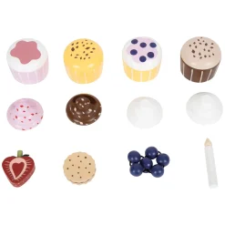 Small Foot - Houten Speeleten Etagere met Cupcakes, 13dlg.