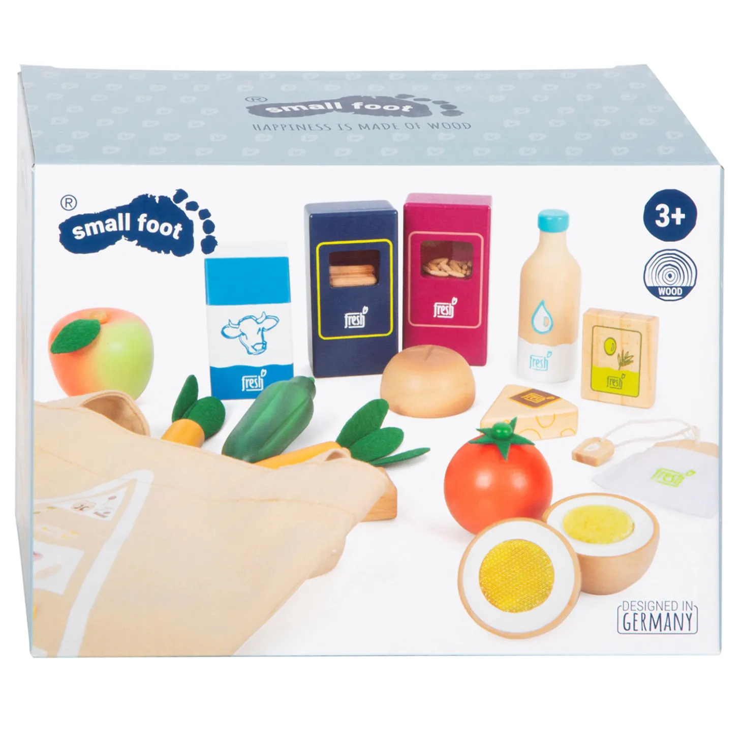 Small Foot - Houten Speeleten Vegetarisch Voedselset, 17dlg.