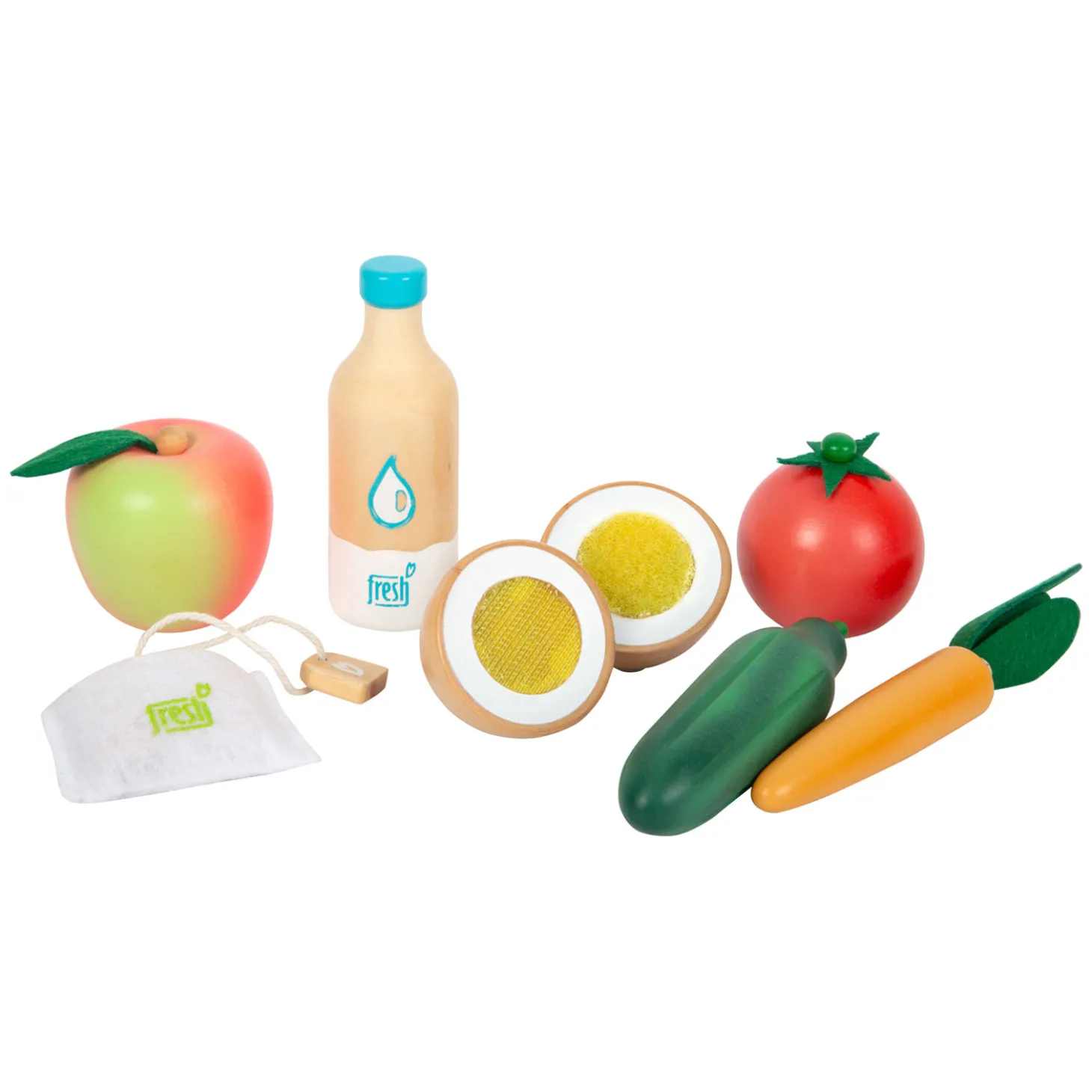 Small Foot - Houten Speeleten Vegetarisch Voedselset, 17dlg.