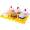 Small Foot - Houten Speeleten Cupcakes en Cake Set, 13dlg.