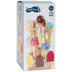 Small Foot - Houten Speeleten Ijsjes op Beweegbare Ijsstandaard, 16dlg.