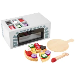 Small Foot - Houten Speeleten Pizza-oven Set, 25dlg.