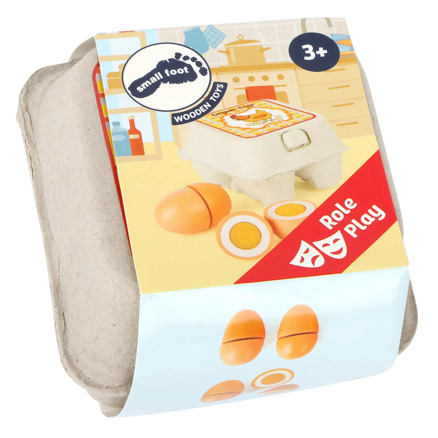 Small Foot - Houten Speeleten Eieren, 9dlg.