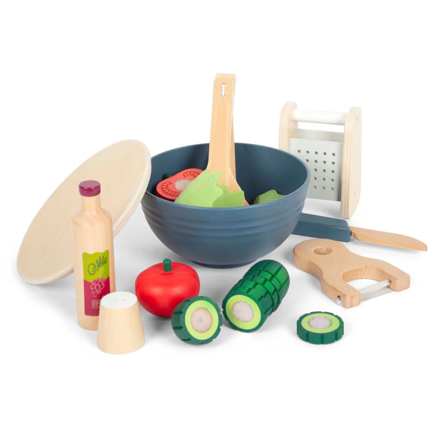 Small Foot - Houten Speelgoed Eten Salade Speelset, 11dlg.