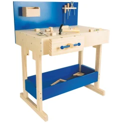 Small Foot - Houten Speelgoedwerkbank Blauw met Accessoires