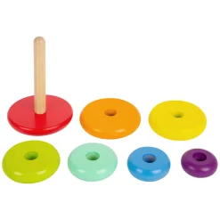 Small Foot - Houten Stapeltoren Regenboog, 7dlg.