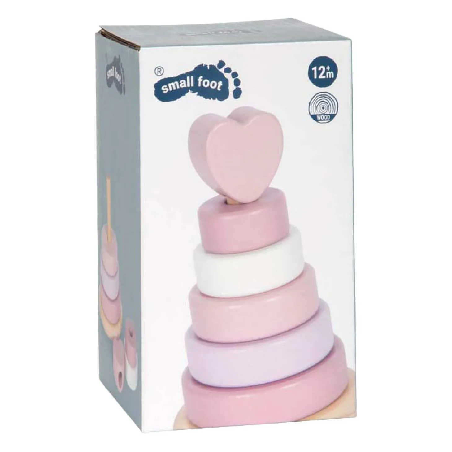 Small Foot - Houten Stapeltoren Roze - 7dlg.