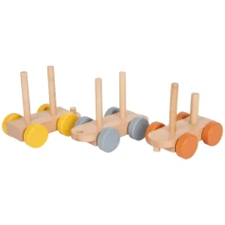 Small Foot - Houten Stapelblokken Trein Safari, 16dlg.