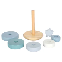 Small Foot - Houten Stapeltoren Blauw - 7dlg.