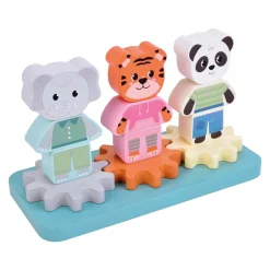 Small Foot - Houten Stapelspel met Tandwielen Jungle Friends FSC