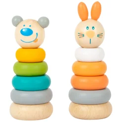 Small Foot - Houten Stapeltoren Dier Pastel, 6dlg.