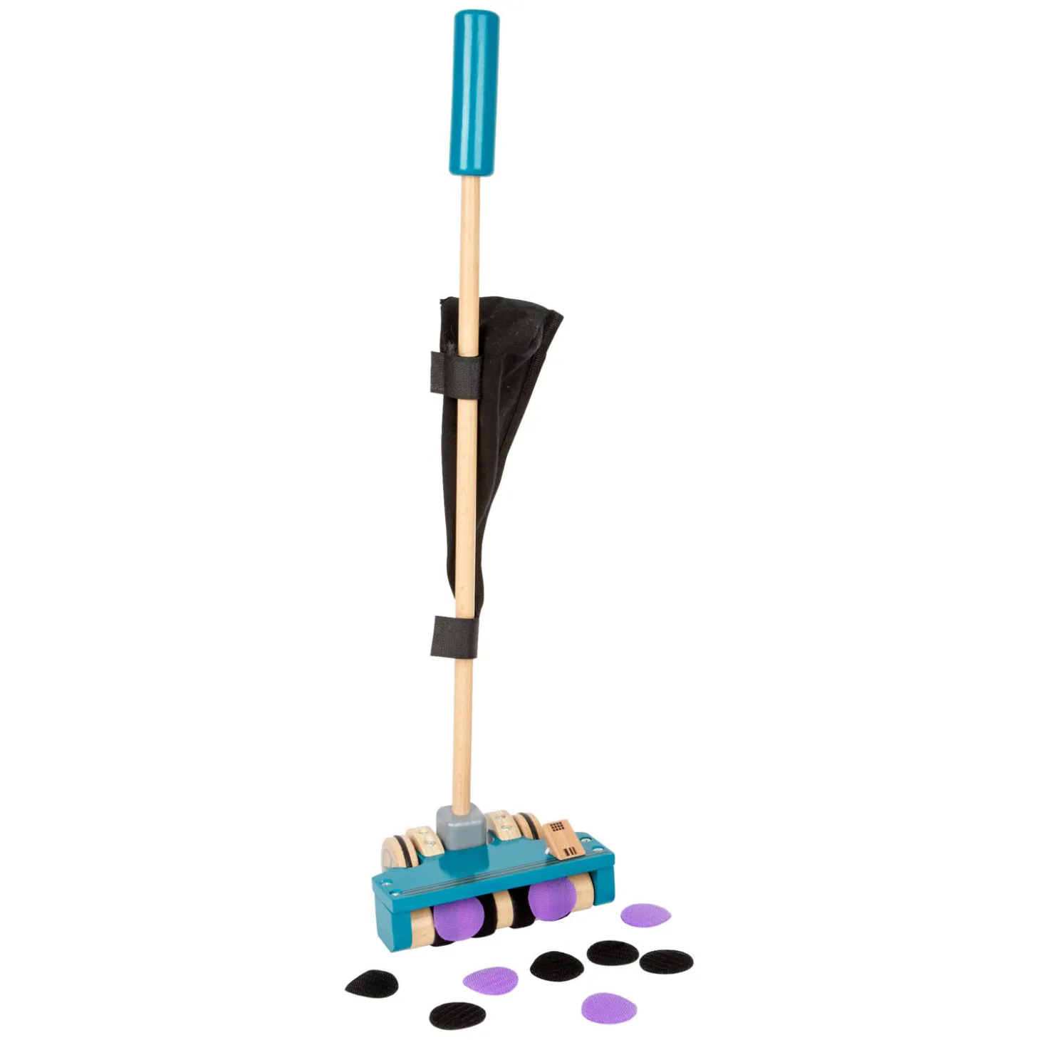 Small Foot - Houten Stofzuiger met Gekleurde Klittenband Stippen, 12dlg.