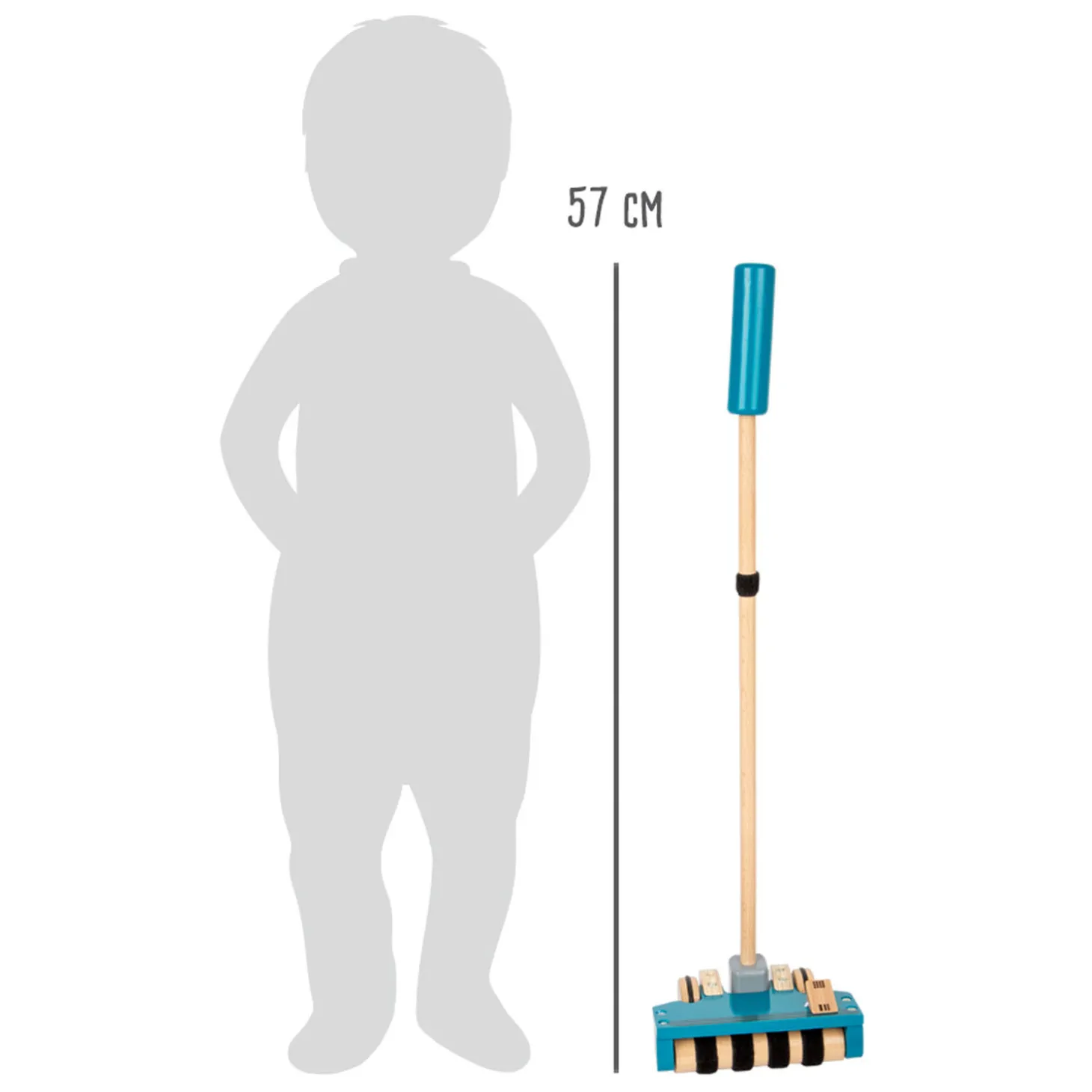 Small Foot - Houten Stofzuiger met Gekleurde Klittenband Stippen, 12dlg.