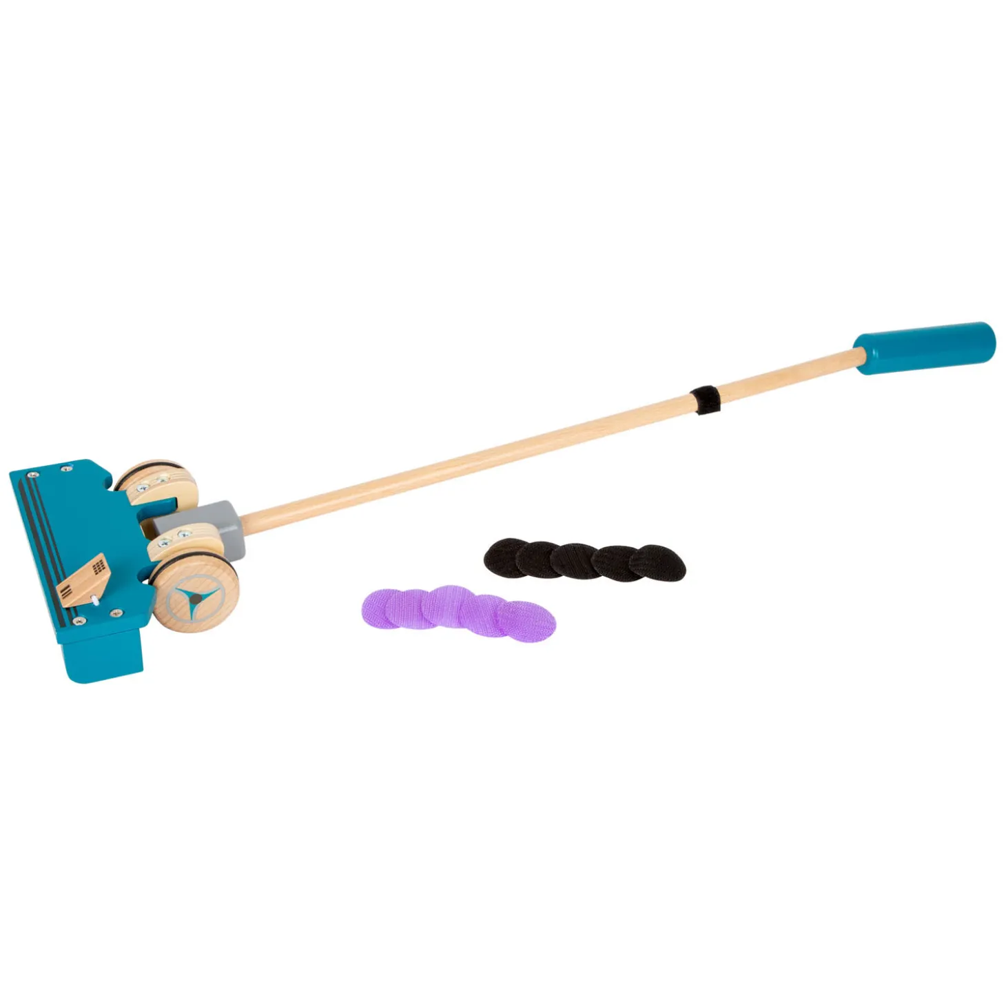 Small Foot - Houten Stofzuiger met Gekleurde Klittenband Stippen, 12dlg.