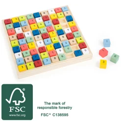 Small Foot  -  Houten Sudoku Spel Kleur, 82dlg.