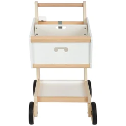 Small Foot - Houten Supermarkt Winkelwagen Wit
