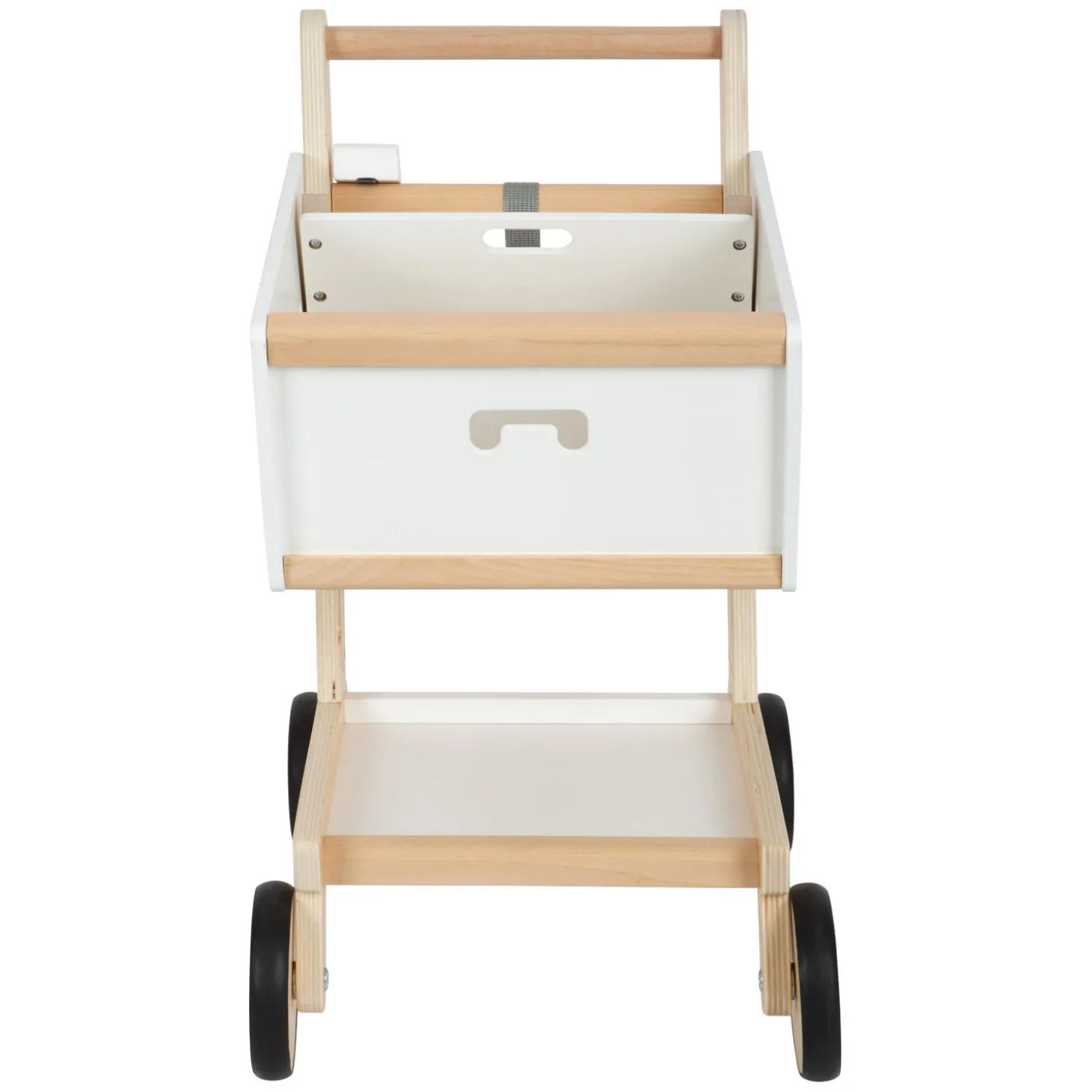 Small Foot - Houten Supermarkt Winkelwagen Wit