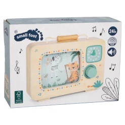 Small Foot - Houten Televisie Muziekdoos Safari FSC