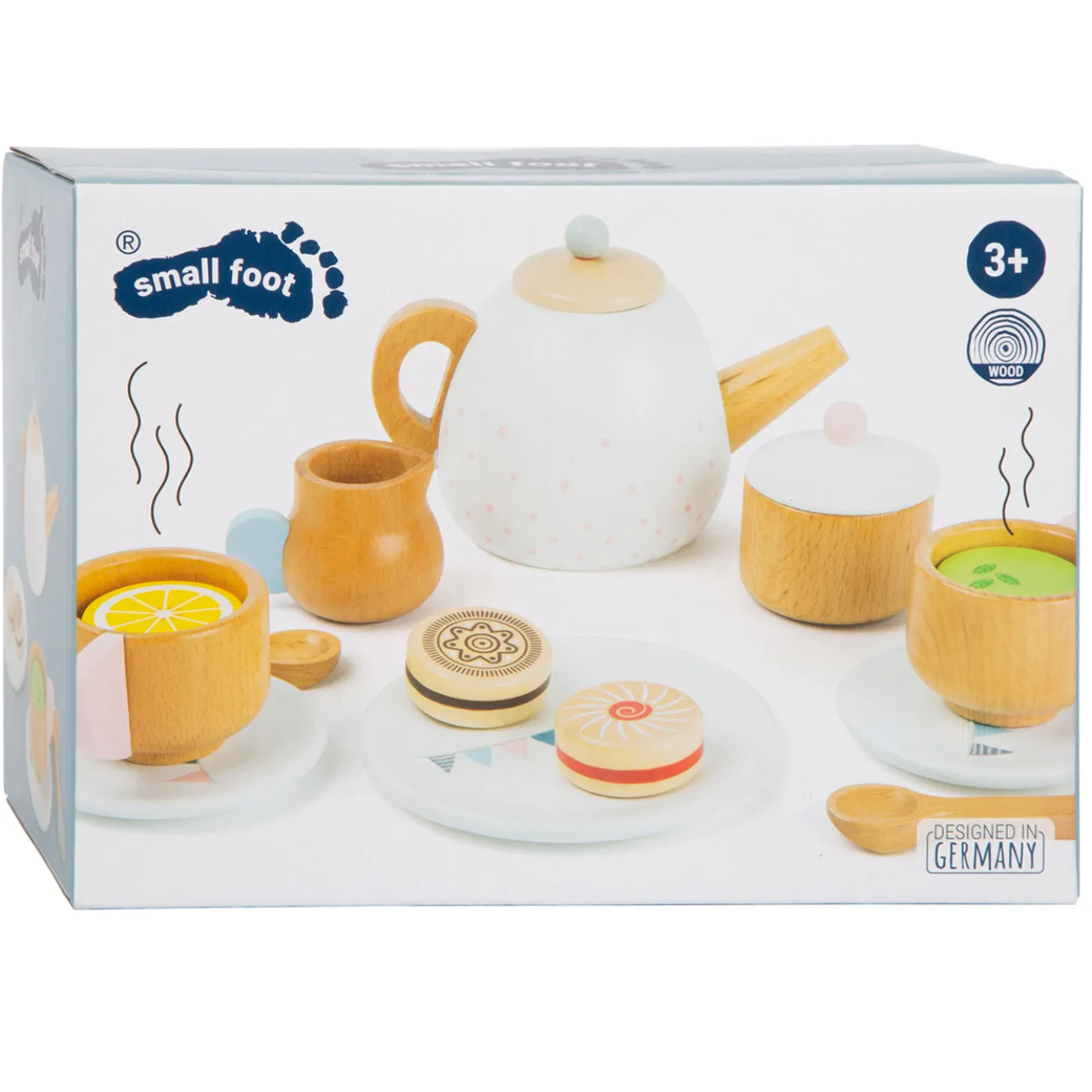 Small Foot - Houten Theeset met Speeleten, 17dlg.