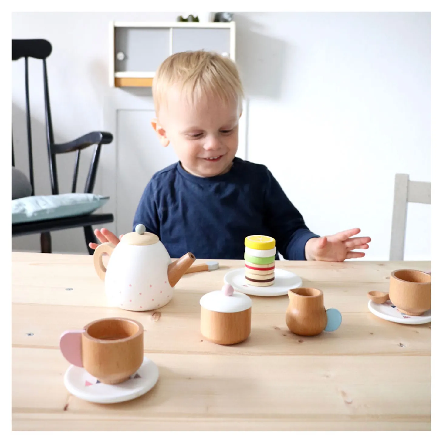 Small Foot - Houten Theeset met Speeleten, 17dlg.
