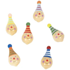 Small Foot - Houten Tol Clown - 6st.