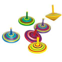 Small Foot - Houten Tol met Strepen, 6st.