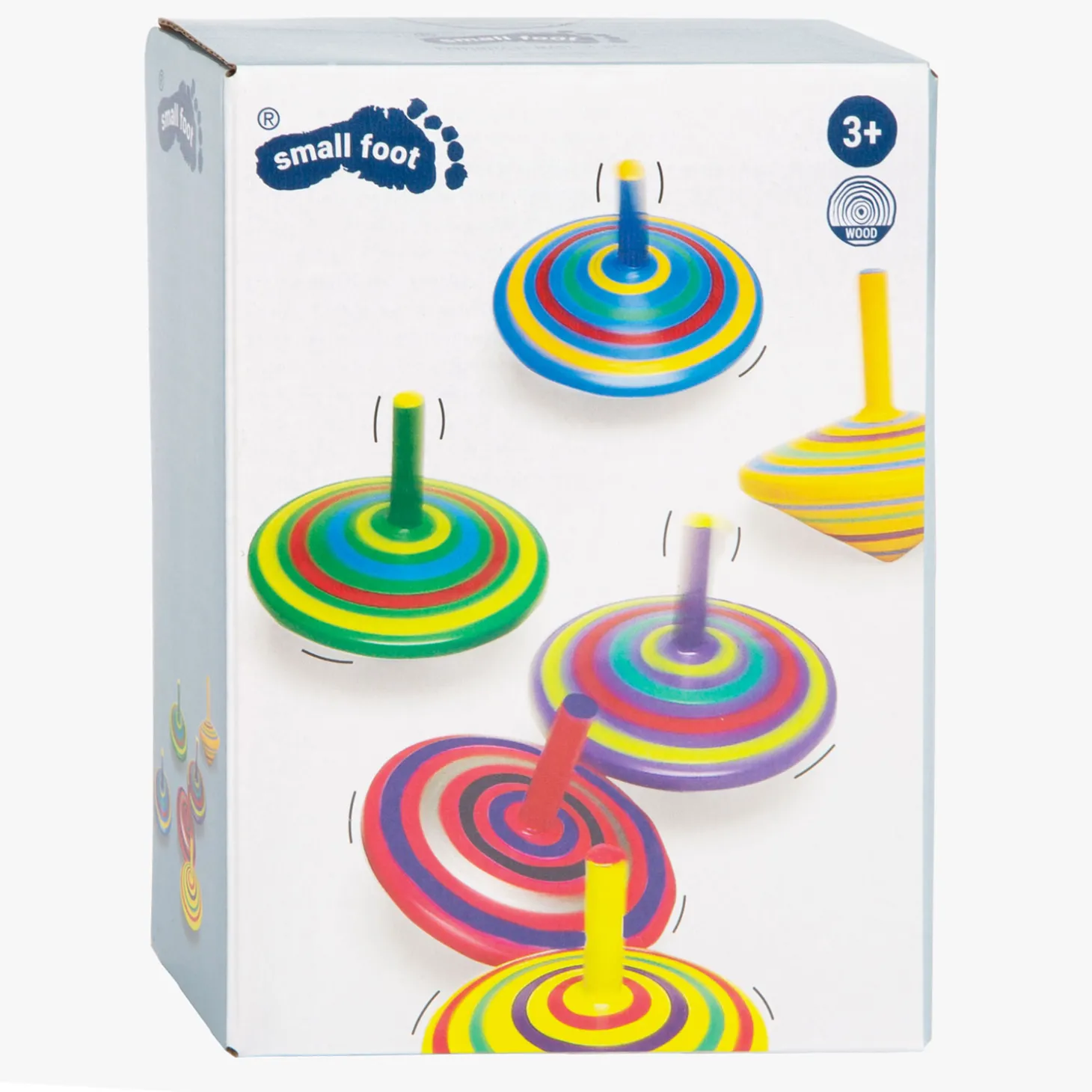 Small Foot - Houten Tol met Strepen, 6st.