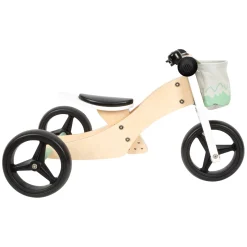 Small Foot - Houten Training Driewieler/Loopfiets 2in1 Saliegroen