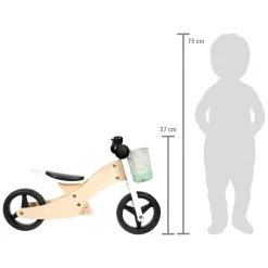 Small Foot - Houten Training Driewieler/Loopfiets 2in1 Saliegroen