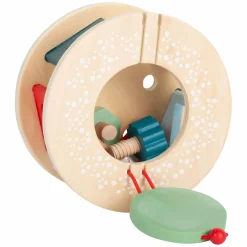 Small Foot - Houten Trekfiguur Vormenstoof Slak, 6dlg.