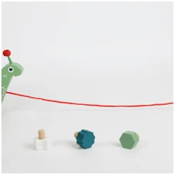 Small Foot - Houten Trekfiguur Vormenstoof Slak, 6dlg.