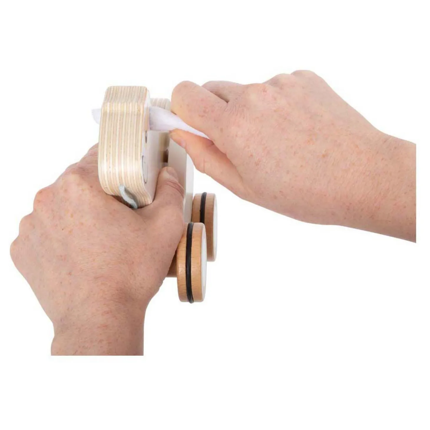 Small Foot - Houten Trekkonijn met Knisperende Oren