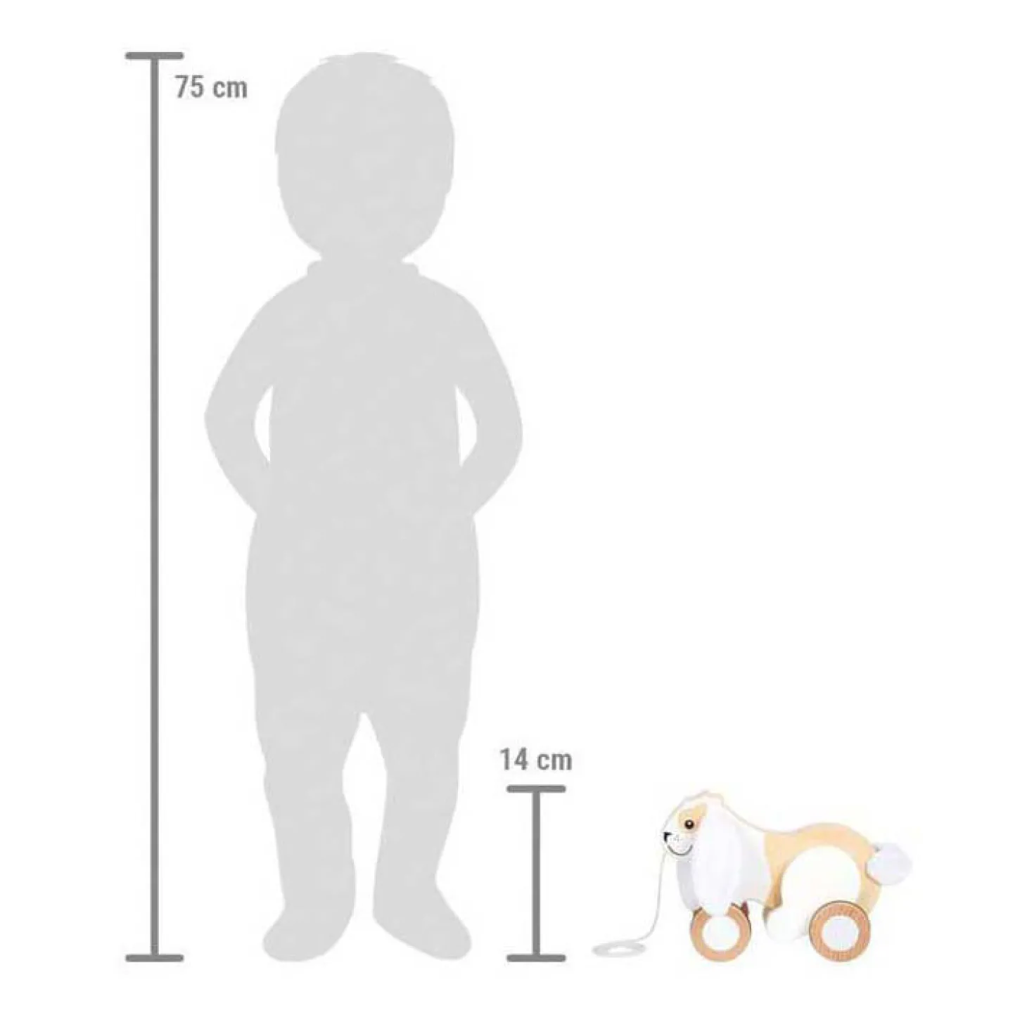 Small Foot - Houten Trekkonijn met Knisperende Oren