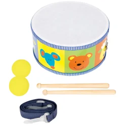 Small Foot - Houten Trommel Dieren met Stokken, 3dlg.