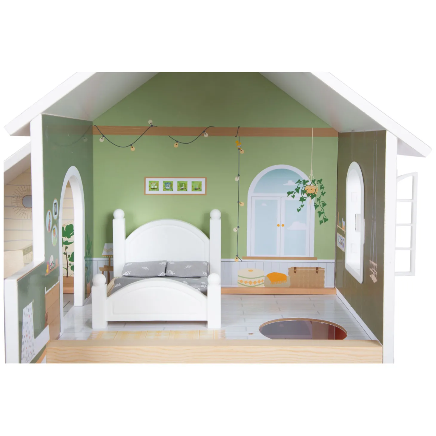 Small Foot - Houten Urban Villa Poppenhuis met Meubeltjes, 9dlg.