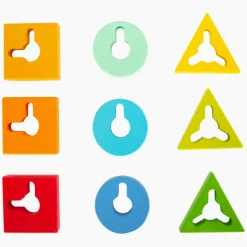 Small Foot - Houten Vormen en Sorterten Motoriek Stapelspeelgoed, 10dlg.