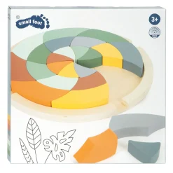 Small Foot - Houten Vormenpuzzel Safari Rond, 24st.