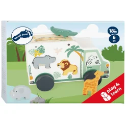 Small Foot - Houten Vormenstoof Jeep Safari, 6dlg.